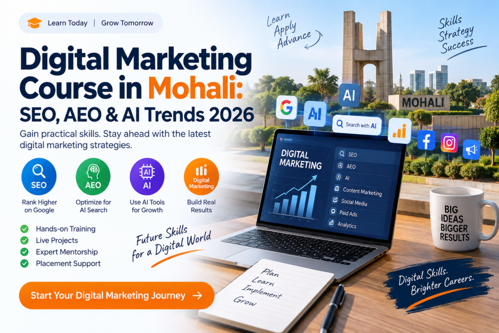 Digital Marketing Course in Mohali: SEO, AEO & AI Trends 2026